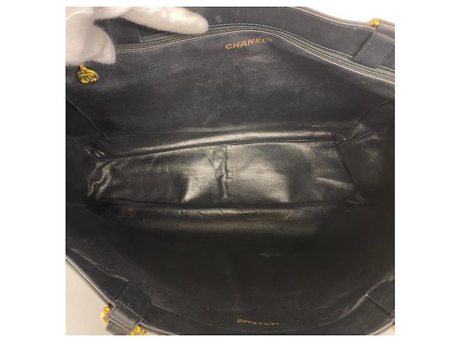 Chanel schwarze Lammleder Tote Bag - Ansicht 4