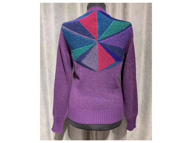 Chanel Cashmere-Cardigan im Cara Delevingne-Stil Lila - Ansicht 6