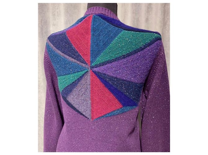 Chanel Cashmere-Cardigan im Cara Delevingne-Stil Lila - Ansicht 7