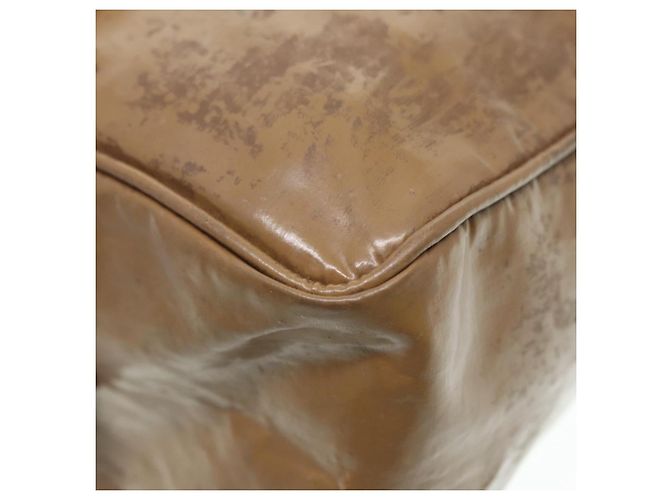 CHANEL COCO Borsa Tote in pelle lucida Beige CC Auth bs16858 - vista 12