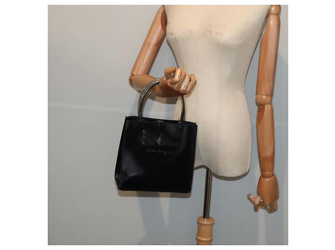 Borsa a mano Salvatore Ferragamo Smalto Nero Oro Auth bs16870 D'oro - vista 22