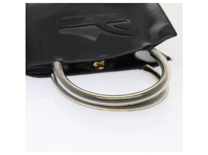 Borsa a mano Salvatore Ferragamo Smalto Nero Oro Auth bs16870 D'oro - vista 7
