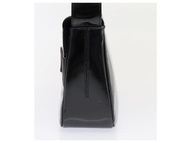 Borsa a Spalla Salvatore Ferragamo in Pelle Verniciata Nera e Oro Auth bs16894 Nero D'oro - vista 4