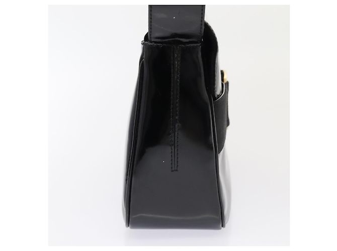 Borsa a Spalla Salvatore Ferragamo in Pelle Verniciata Nera e Oro Auth bs16894 Nero D'oro - vista 5