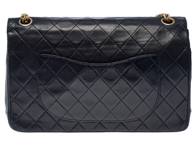 Mademoiselle CHANEL Timeless/Classique Navy Blue Leather Bag - 121271438 - view 3