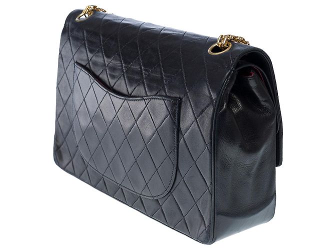 Mademoiselle CHANEL Timeless/Classique Navy Blue Leather Bag - 121271438 - view 5