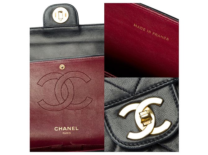 Mademoiselle CHANEL Timeless/Classique Navy Blue Leather Bag - 121271438 - view 6