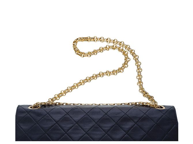 Mademoiselle CHANEL Timeless/Classique Navy Blue Leather Bag - 121271438 - view 8