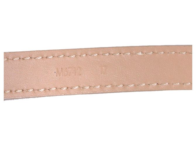 LOUIS VUITTON - Louis Vuitton triple tour bracelet in beige leather (T17) - view 6