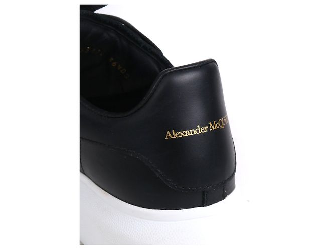 ALEXANDER MCQUEEN - Sneakers oversized Alexander McQueen in pelle nera (T36.5) Nero - vista 6