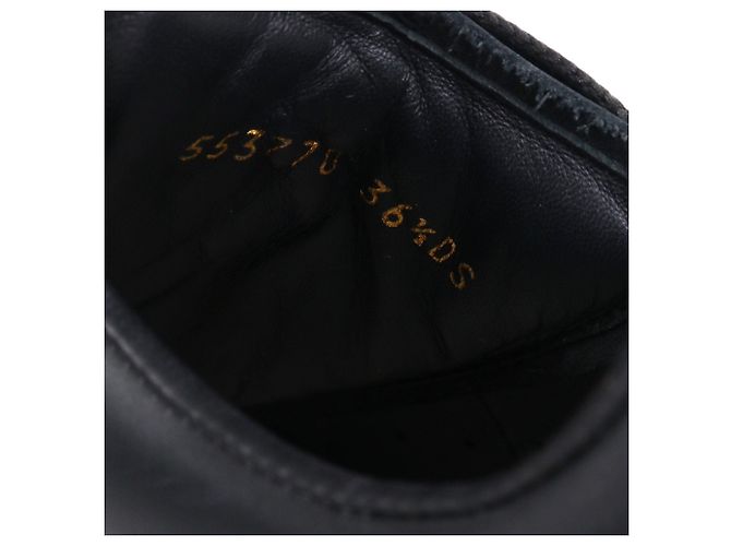 ALEXANDER MCQUEEN - Sneakers oversized Alexander McQueen in pelle nera (T36.5) Nero - vista 7