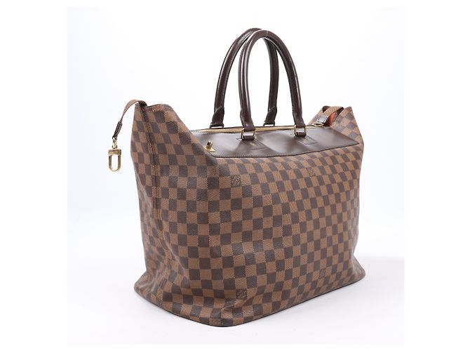 Borsa Louis Vuitton Damier Ebene Greenwich in marrone N41163 Verde - vista 2