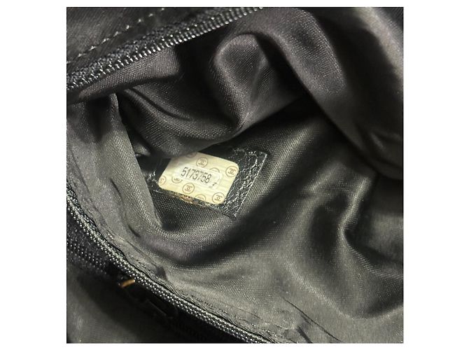 Vintage CHANEL Zugband Schildkröte Ring Griff Tasche Schwarz - Ansicht 10