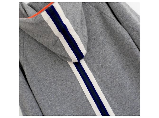 Chanel Sport Line 2009 09P Langer Cashmere-Cardigan mit Reißverschluss Grau - Ansicht 4