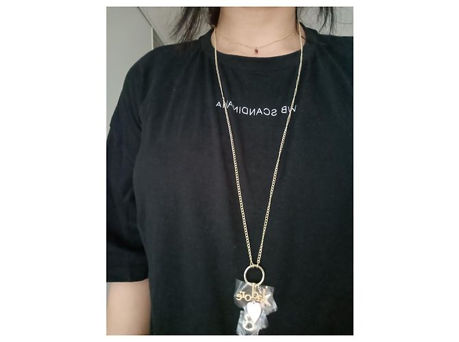 Collana Lunga Dior Gialla in Acciaio Giallo - vista 7