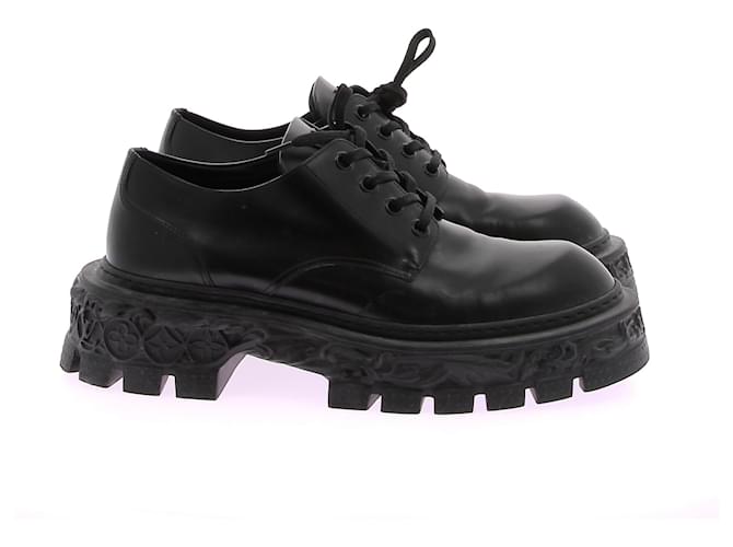 LOUIS VUITTON Scarpe stringate T.UK 9 Pelle Nero - vista 2