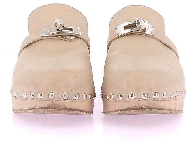 Hermès HERMES Mules e zoccoli T.EU 37 Pelle Crudo - vista 3