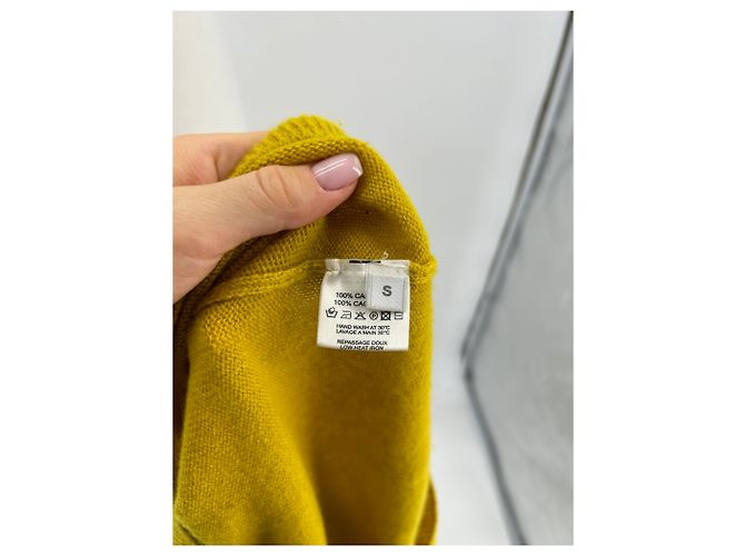 Autre Marque Alexandra Golovanoff Strickwaren T.International S Kaschmir Gelb - Ansicht 6