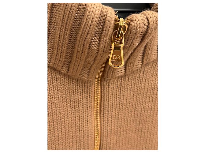Slim Fit Pullover mit Zwei-Wege-Reißverschluss von Dolce & Gabbana Braun Kamel - Ansicht 10