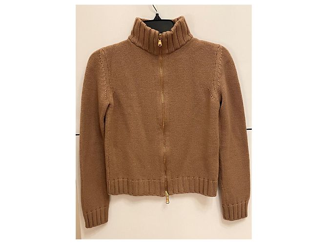 Slim Fit Pullover mit Zwei-Wege-Reißverschluss von Dolce & Gabbana Braun Kamel - Ansicht 3