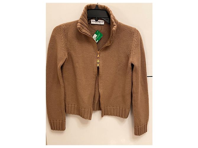 Slim Fit Pullover mit Zwei-Wege-Reißverschluss von Dolce & Gabbana Braun Kamel - Ansicht 5