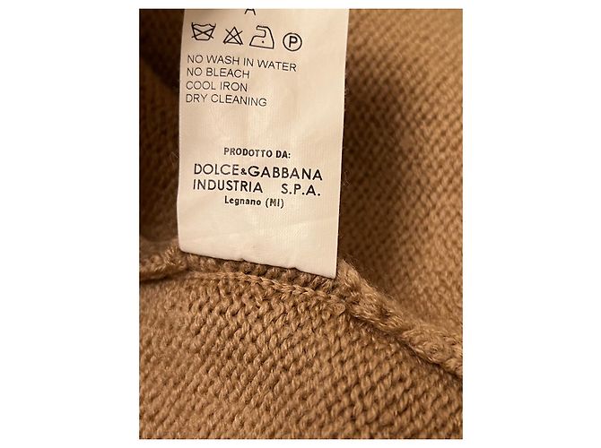 Slim Fit Pullover mit Zwei-Wege-Reißverschluss von Dolce & Gabbana Braun Kamel - Ansicht 8