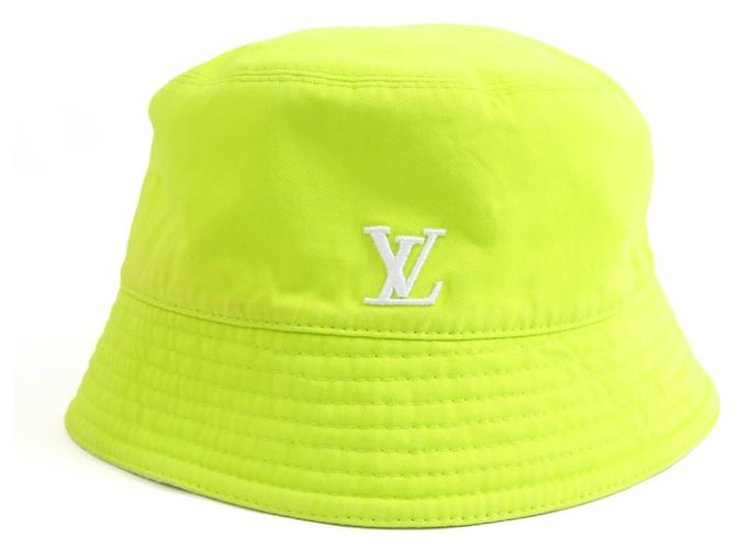Cappello bucket reversibile Louis Vuitton Bianco Giallo - vista 2