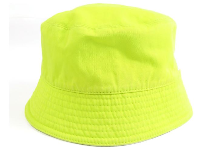 Cappello bucket reversibile Louis Vuitton Bianco Giallo - vista 3
