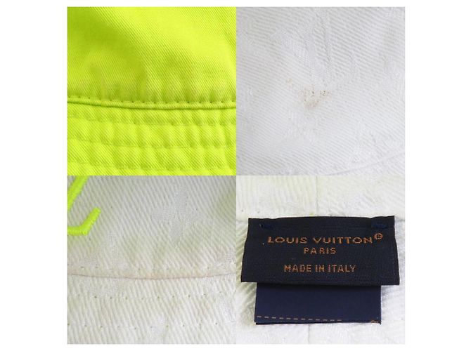 Cappello bucket reversibile Louis Vuitton Bianco Giallo - vista 5