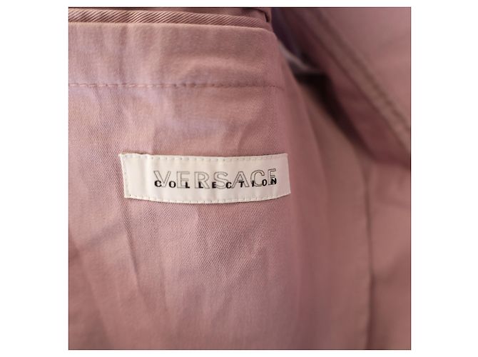 Blazer esportivo Versace Collection em algodão rosa - vista 4