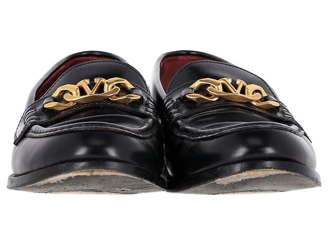 Valentino Garavani Mocassini Valentino VCHAIN in pelle nera Nero - vista 2