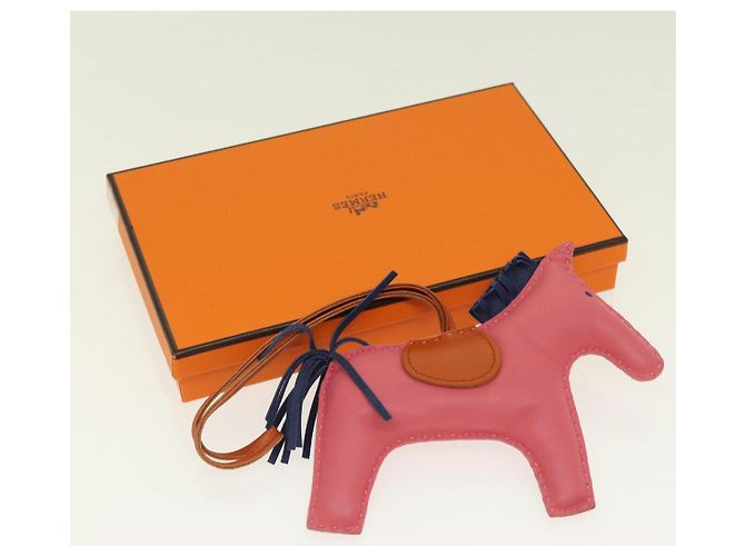 Hermès HERMES Rodeo Charm Pelle Rosa Auth 84092 - vista 14