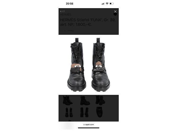 Aloha Botines Hermès de piel negra Negro - vista 5