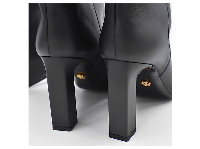 Botas altas de cuero negro Versace Virtus - vista 2