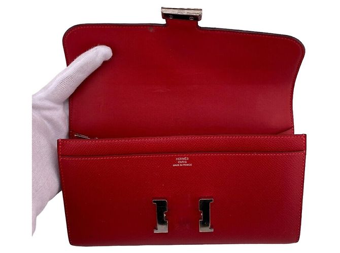 Hermès Cartera Larga Constance Hermes en Rojo Roja - vista 5