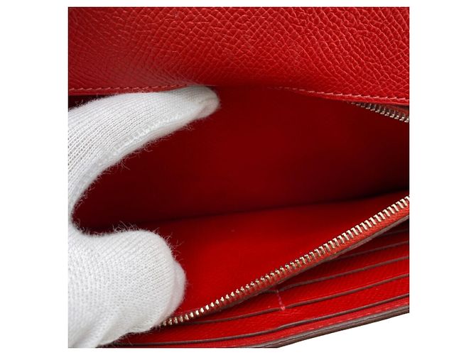 Hermès Cartera Larga Constance Hermes en Rojo Roja - vista 8
