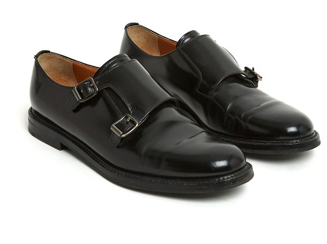 Church's Churchs Richelieu Lora EU38 Schwarze Leder Monk Strap Slipper UK5 US7.5 - Ansicht 2