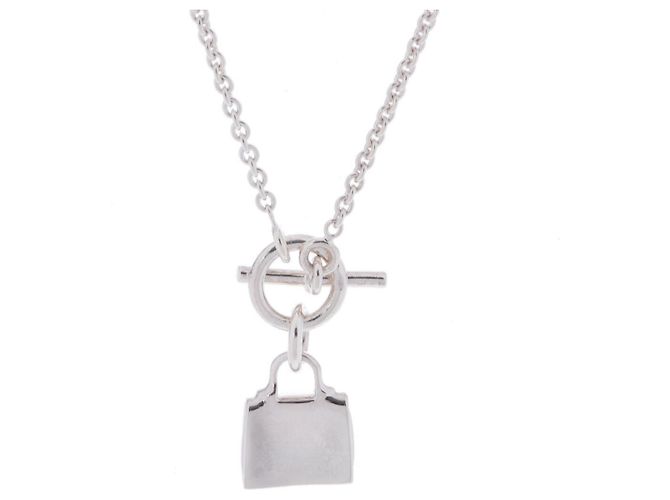 Hermès Collana Amuleto Birkin HERMES per Donne, Argento - vista 3