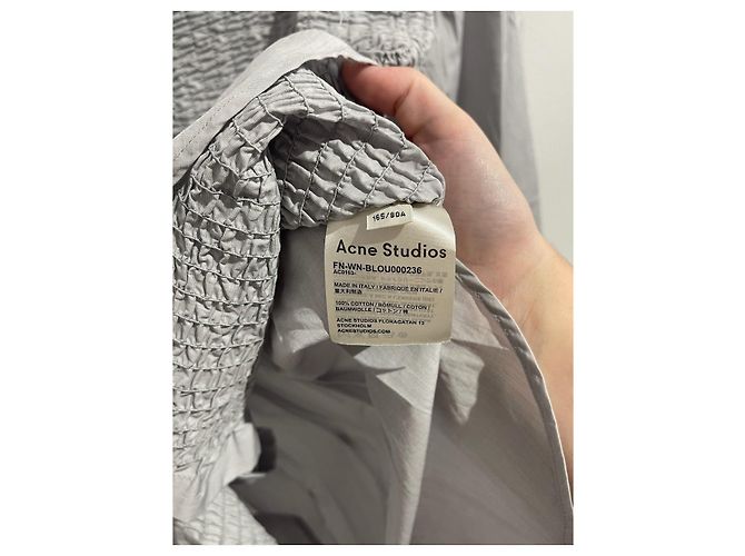 ACNE STUDIOS Top T.FR 34 Cotone Grigio - vista 10