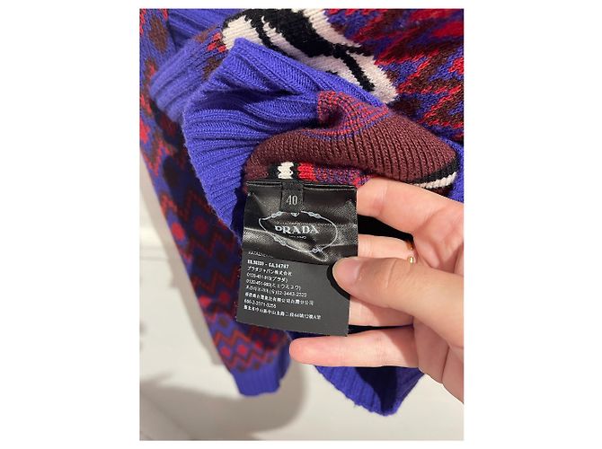 PRADA Strick T.International XS Wolle Blau - Ansicht 7