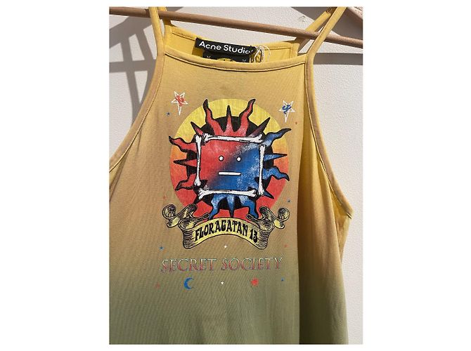 ACNE STUDIOS Vestidos T.Internacional XS Algodón Amarillo - vista 3