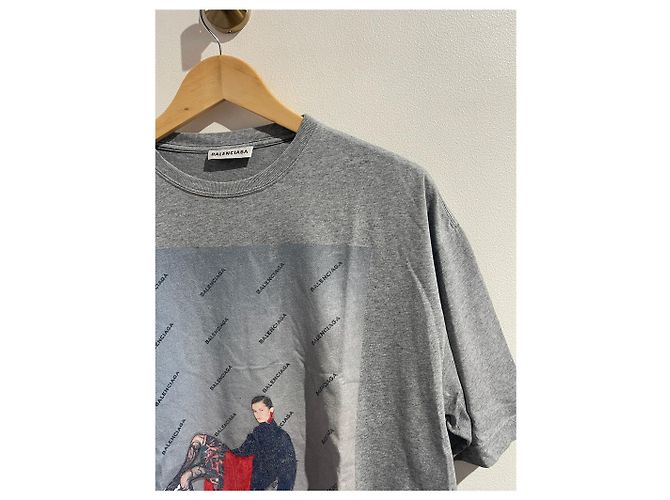 BALENCIAGA Tops T.Internacional XS Algodón Gris - vista 2