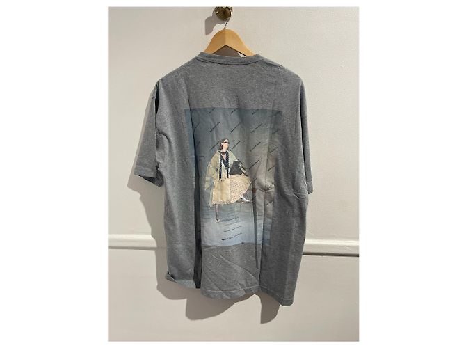BALENCIAGA Tops T.Internacional XS Algodón Gris - vista 4