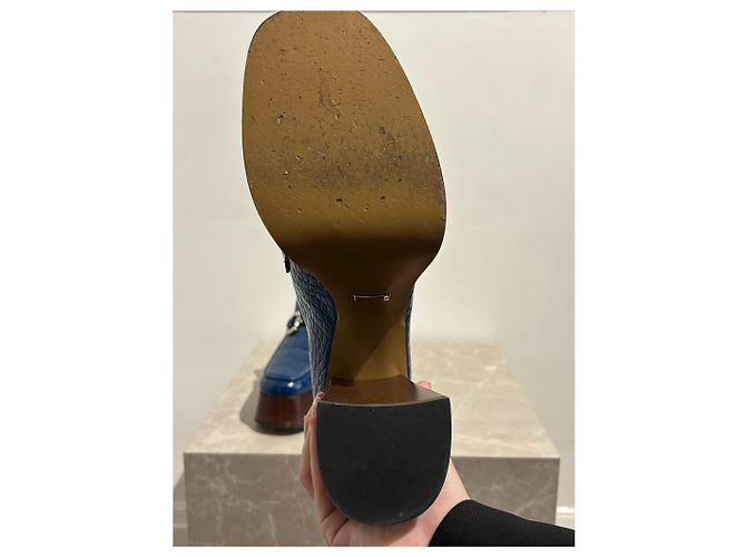 GUCCI Mules e zoccoli T.EU 39.5 Pelle Blu - vista 10