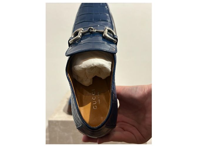GUCCI Mules e zoccoli T.EU 39.5 Pelle Blu - vista 8