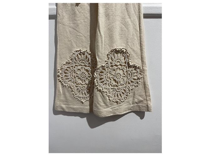 ACNE STUDIOS Pantalones T.International XS Algodón Beige - vista 5