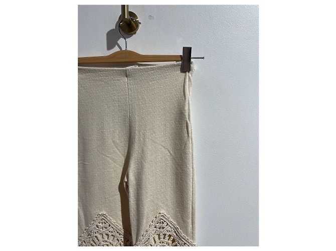 ACNE STUDIOS Pantalones T.International XS Algodón Beige - vista 7