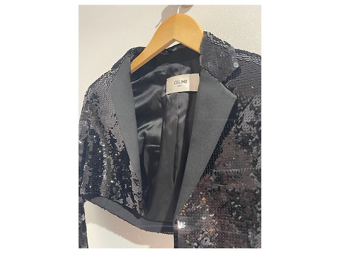 Céline CELINE Jacken T.FR 36 Wolle Schwarz - Ansicht 2