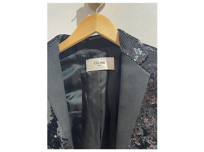 Céline CELINE Jacken T.FR 36 Wolle Schwarz - Ansicht 3