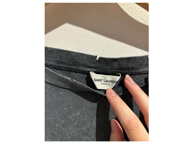 SAINT LAURENT Tops T.Internacional S Algodón Gris - vista 5